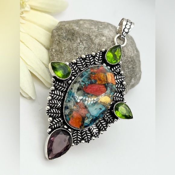 OYSTER TURQUOISE PENDANT - Picture 6 of 12